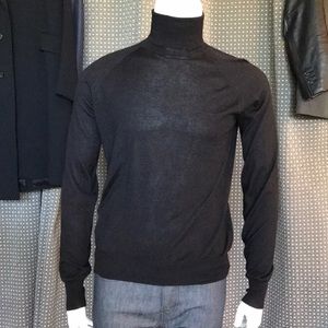 Prada silk cashmere men’s black turtleneck sweater